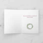 Joyeux Noël, Carte de Noël Française Wreath (Intérieur)