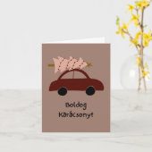 Joyeux Noël carte de Noël hongroise (Fleur jaune)