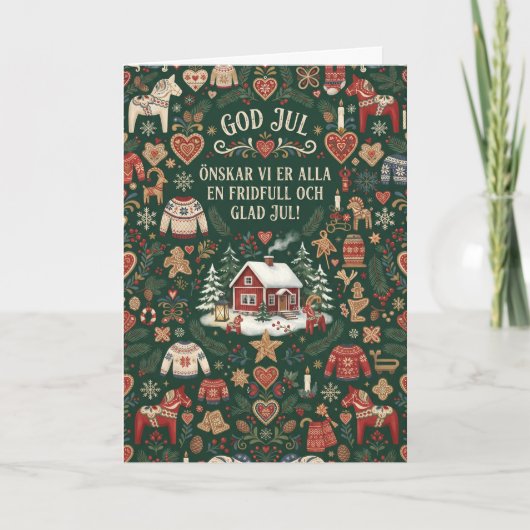 Joyeux Noël carte de Noël scandinave (Devant)
