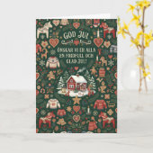 Joyeux Noël carte de Noël scandinave (Fleur jaune)