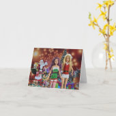 Joyeux Noël. Carte de Noël vierge (Fleur jaune)