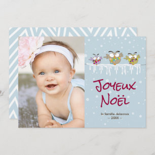 Joyeux Noël carte de photo de vacances