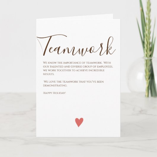 Joyeux Noël Carte de Travail Entreprise (Devant)