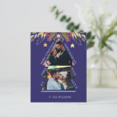 Joyeux Noël Carte de vacances arbre à plusieurs ph (Debout devant)