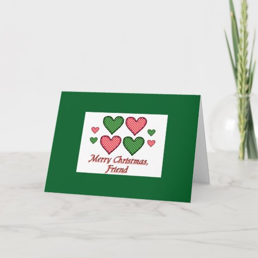 Joyeux Noël, Carte de vacances de l'ami (Devant)
