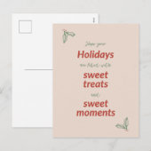 Joyeux Noël Carte de vacances douce (Devant / Derrière)