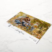 Joyeux Noël, Carte de vacances Foil Photo Famille (Rotation)