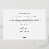 Joyeux Noël, Carte de vacances Foil Photo Famille (Verso)