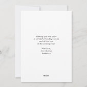 Joyeux Noël ! Carte de vacances moderne et minimal (Dos)