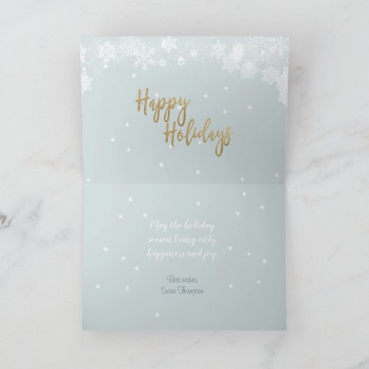 Joyeux Noël Carte de vacances neige (Intérieur)