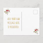 Joyeux Noël carte de vacances oiseaux sainte baies (Dos)