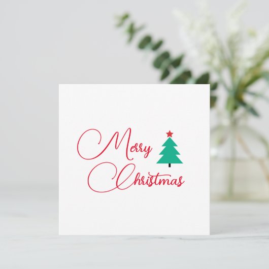Joyeux Noël Carte de vacances sur mesure (Debout devant)