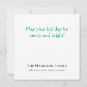 Joyeux Noël Carte de vacances sur mesure (Dos)