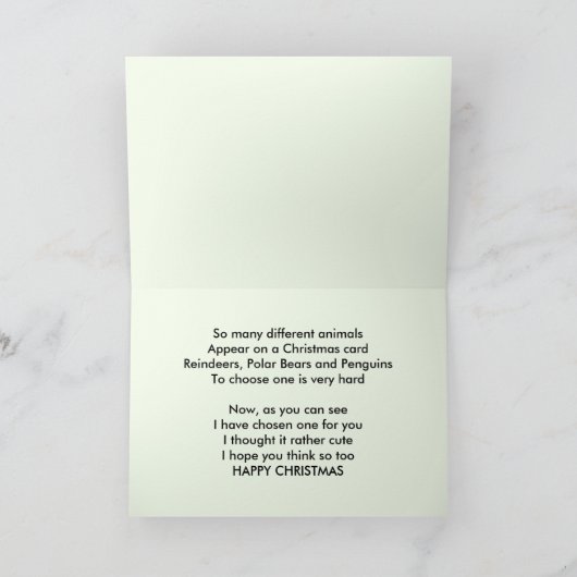 Joyeux Noël carte de visite A (Intérieur)