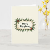 Joyeux Noël Carte de Vœux (Fleur jaune)