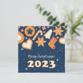 Joyeux Noël! Carte de voeux de vacances (Debout devant)