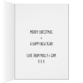 Joyeux Noël carte de voeux Deck the Halls saint (Intérieur (Droit))