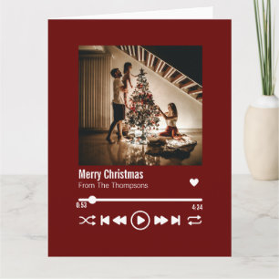 Joyeux Noël Carte de Vœux Personnalisée avec Photo