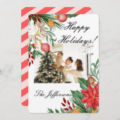 Joyeux Noël Carte de voeux photo personnalisée (Devant / Derrière)