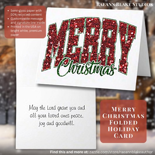 Joyeux Noël Carte de Vœux Pliée