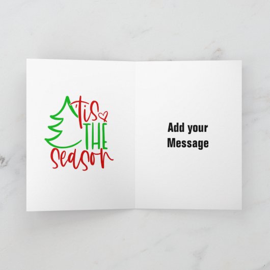 Joyeux Noël - Carte de voeux pliée (Intérieur)