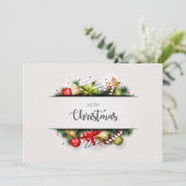 Joyeux Noël Carte de voeux propre et classique (Debout devant)