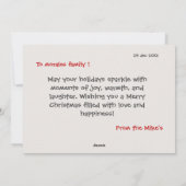 Joyeux Noël Carte de voeux propre et classique (Dos)