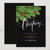 Joyeux Noël Carte de Vœux Tendance (Devant / Derrière)