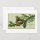 Joyeux Noël Carte de voeux Vintage (Devant / Derrière)