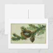 Joyeux Noël Carte de voeux Vintage (Devant / Derrière)