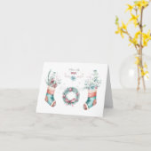 **JOYEUX NOËL** CARTE DE "VOISIN" (Fleur jaune)