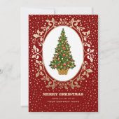 Joyeux Noël. Carte d'entreprise Christmas Tree (Devant)