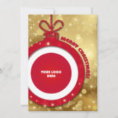 Joyeux Noël. Carte d'entreprise Logo personnalisé (Devant)