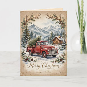 Joyeux Noël Carte des Montagnes du Tennessee Camio