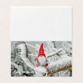 Joyeux Noël Carte Gnome Casquette rouge (Outside Unfolded)