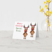 JOYEUX NOËL CARTE "JUMEAUX" SPÉCIALE (Fleur jaune)