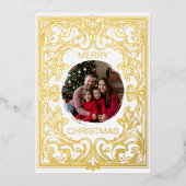 Joyeux Noël Carte Modèle Art Nouveau modifiable (Recto)