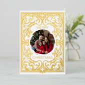 Joyeux Noël Carte Modèle Art Nouveau modifiable (Debout devant)