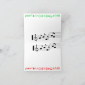 Joyeux Noël Carte Musique Note Score Vert (Intérieur)
