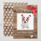 Joyeux Noël Carte photo animal de compagnie (Devant / Derrière)