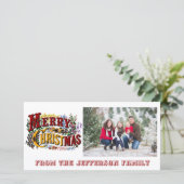 Joyeux Noël Carte photo blanc (Debout devant)