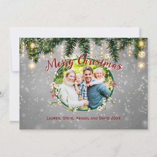 Joyeux Noël Carte photo de famille (Devant)
