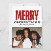 Joyeux Noël Carte photo moderne (Devant)