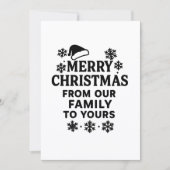 Joyeux Noël carte photo moderne (Devant)