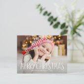 joyeux noël carte photo personnalisée adorable (Debout devant)