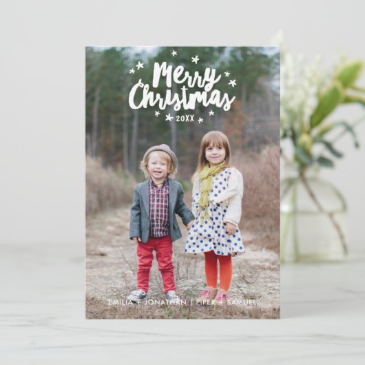 Joyeux Noël carte postale (Debout devant)