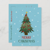 Joyeux Noël - Carte postale Arbre de Noël (Devant / Derrière)