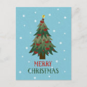 Joyeux Noël - Carte postale Arbre de Noël (Devant)