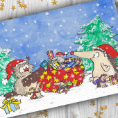 Joyeux Noël carte postale de Nicole Janes