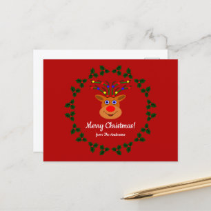 Joyeux Noël ! Carte postale de renne